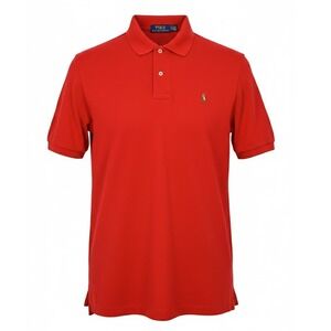 Polo Ralph Lauren Red Classic Fit Short Sleeve Polo Shirt Men's Size L - CJ